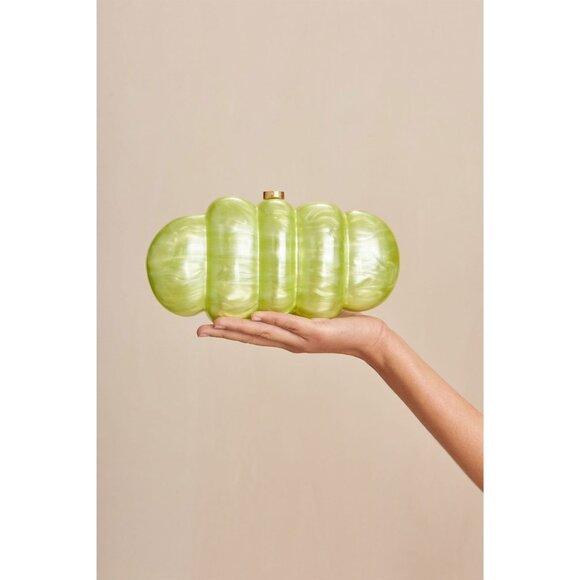 Cult Gaia Puffer Clutch in Honeydew New as-is Hand bag Shoulder Purse - Picture 1 of 16